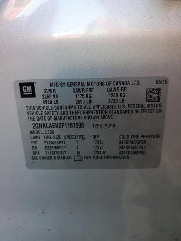 Photo 10 from auction – 2015 CHEVROLET EQUINOX LS with VIN 2GNALAEK0F1167698