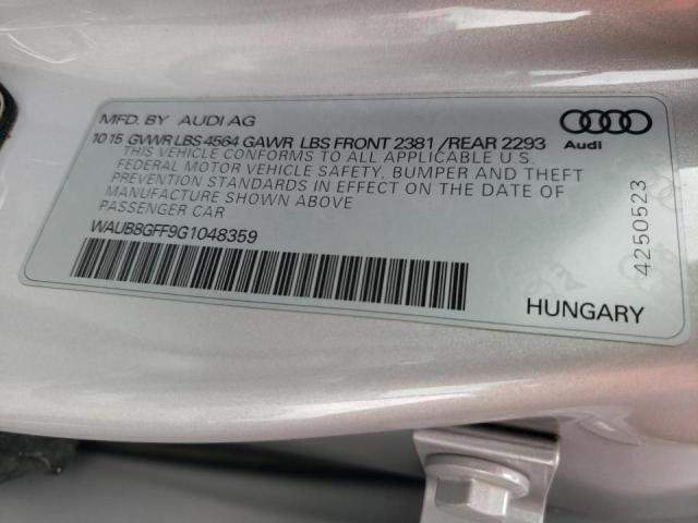 Photo 10 from auction – 2016 AUDI A3 PREMIUM with VIN WAUB8GFF9G1048359