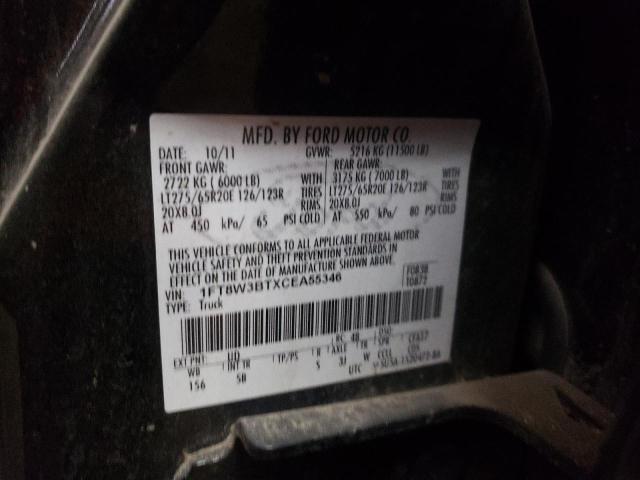 Photo 10 from auction – 2012 FORD F350 SUPER with VIN 1FT8W3BTXCEA55346