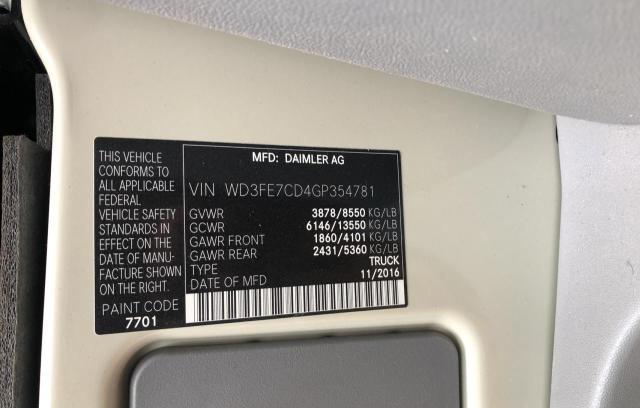 Photo 10 from auction – 2016 MERCEDES-BENZ SPRINTER 2 with VIN WD3FE7CD4GP354781