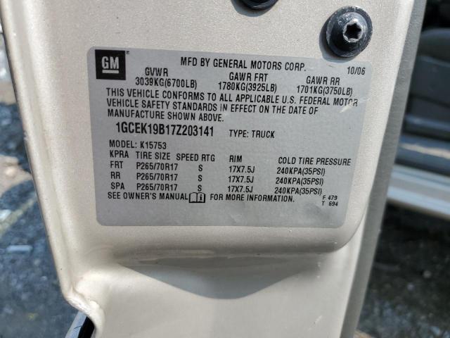 Photo 10 from auction – 2007 CHEVROLET SILVERADO with VIN 1GCEK19B17Z203141