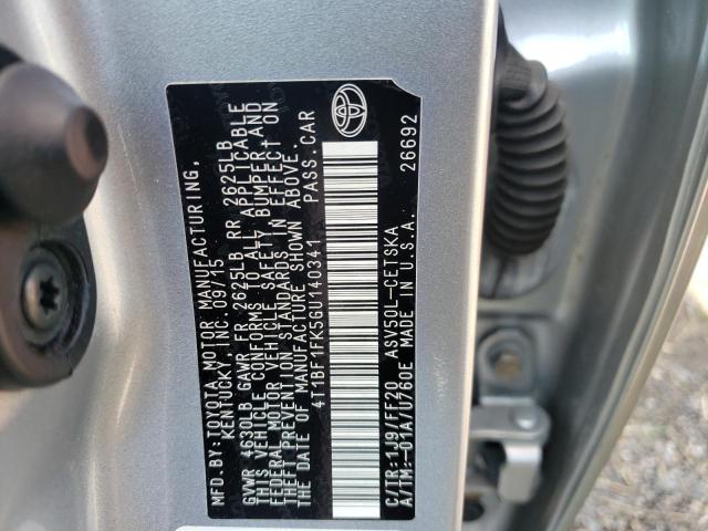 Photo 10 from auction – 2016 TOYOTA CAMRY LE with VIN 4T1BF1FK5GU140341