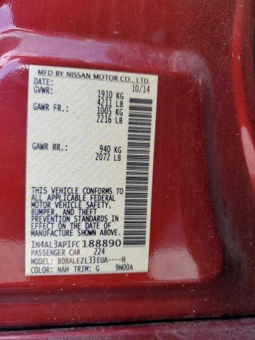 Photo 10 from auction – 2015 NISSAN ALTIMA with VIN 1N4AL3AP1FC188890