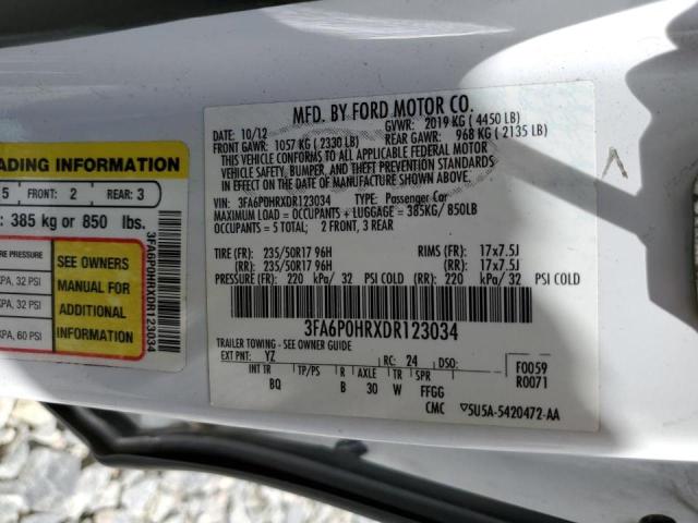 Photo 10 from auction – 2013 FORD FUSION SE with VIN 3FA6P0HRXDR123034