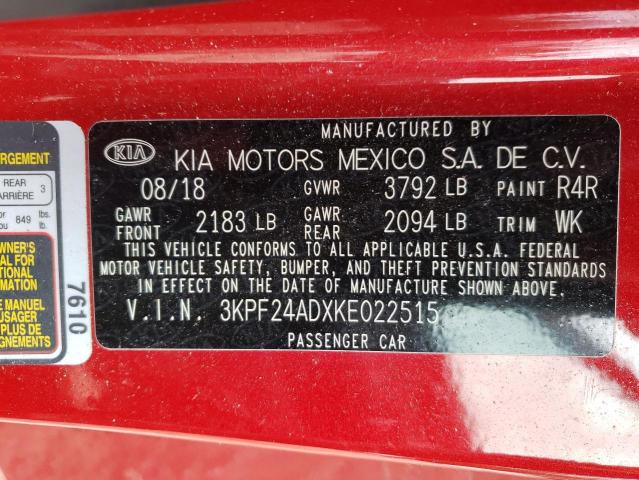 Photo 10 from auction – 2019 KIA FORTE FE with VIN 3KPF24ADXKE022515