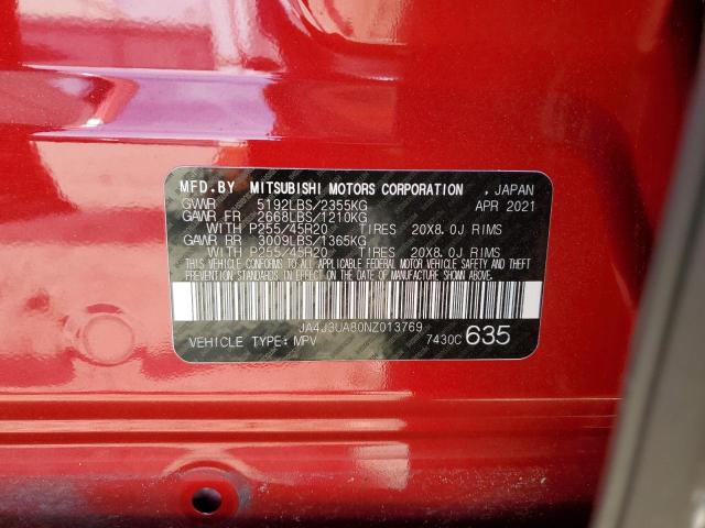 Photo 10 from auction – 2022 MITSUBISHI OUTLANDER with VIN JA4J3UA80NZ013769
