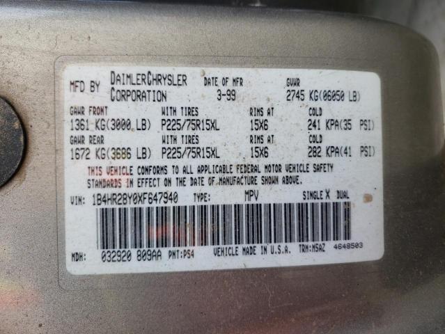 Photo 10 from auction – 1999 DODGE DURANGO with VIN 1B4HR28Y0XF647940