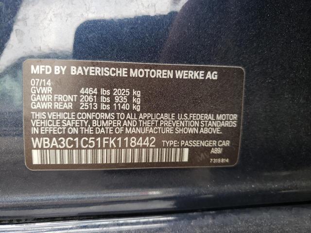 Photo 10 from auction – 2015 BMW 328 I SULE with VIN WBA3C1C51FK118442