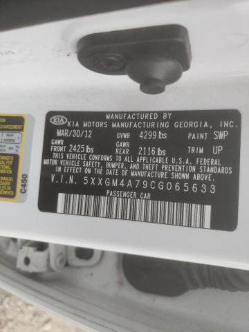 Photo 10 from auction – 2012 KIA OPTIMA LX with VIN 5XXGM4A79CG065633