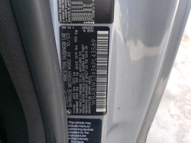 Photo 10 from auction – 2004 BMW 330 CI with VIN WBABW53434PL43589