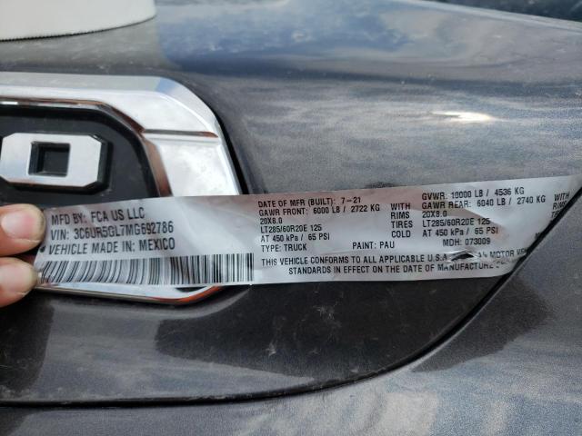 Photo 10 from auction – 2021 RAM 2500 LONGH with VIN 3C6UR5GL7MG692786