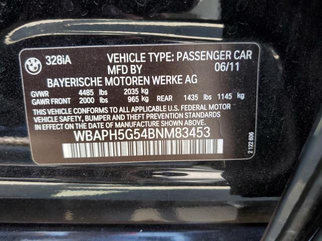 Photo 10 from auction – 2011 BMW 328 I SULE with VIN WBAPH5G54BNM83453