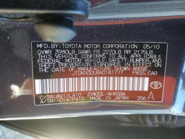 Photo 10 from auction – 2010 TOYOTA PRIUS with VIN JTDKN3DU8A0181777