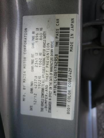 Photo 10 from auction – 2013 MAZDA SPEED 3 with VIN JM1BL1L40D1762958