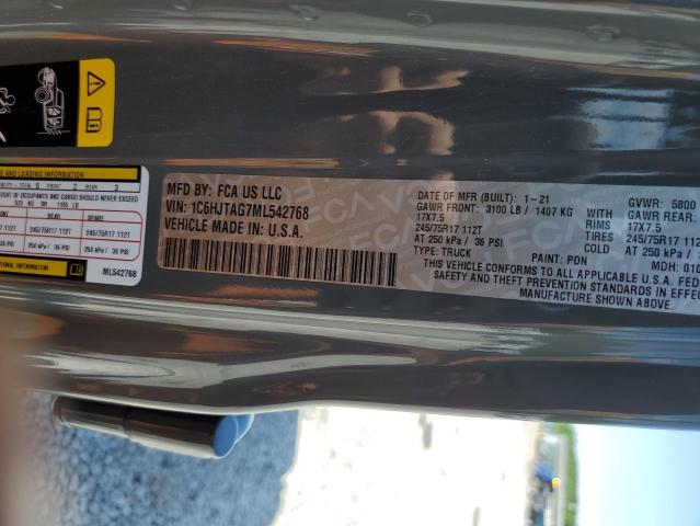 Photo 10 from auction – 2021 JEEP GLADIATOR with VIN 1C6HJTAG7ML542768