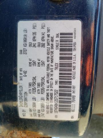 Photo 10 from auction – 2002 DODGE DAKOTA QUA with VIN 1B7HG48N12S717522