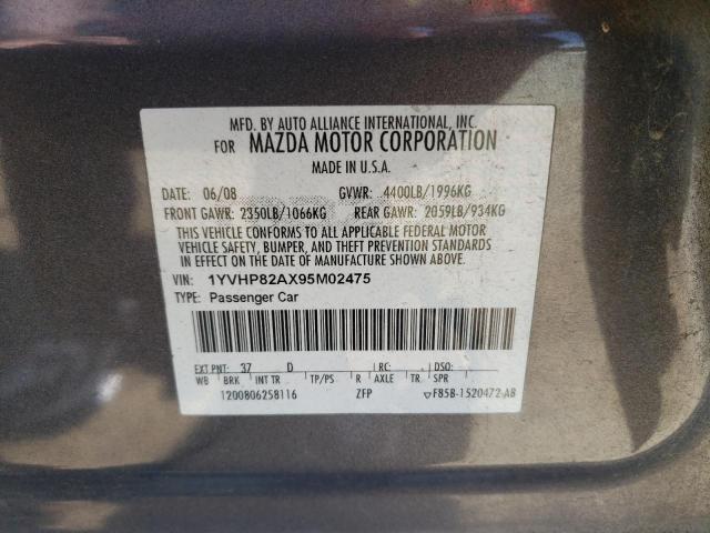 Photo 10 from auction – 2009 MAZDA 6 I with VIN 1YVHP82AX95M02475