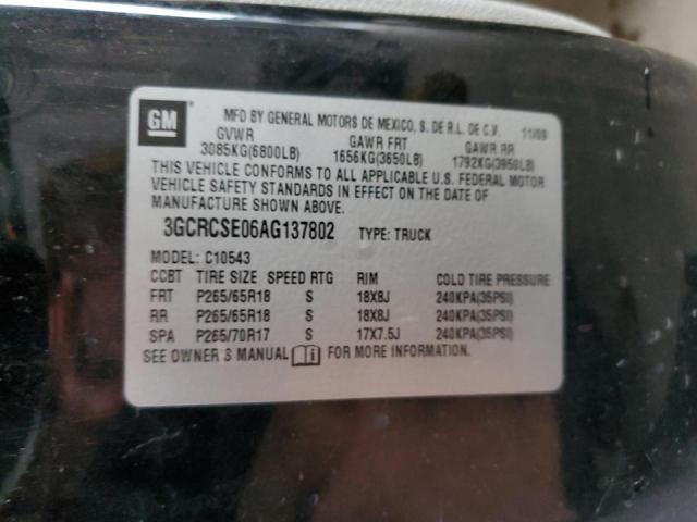 Photo 10 from auction – 2010 CHEVROLET SILVERADO with VIN 3GCRCSE06AG137802