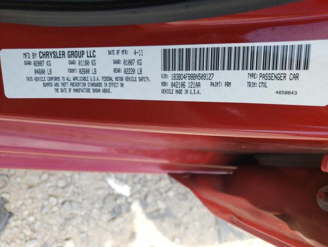 Photo 10 from auction – 2011 DODGE AVENGER with VIN 1B3BD4FB8BN509127