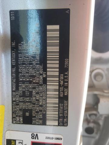Photo 10 from auction – 2011 TOYOTA VENZA with VIN 4T3ZA3BB3BU053083