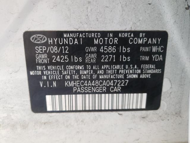 صورة رقم 10 من المزاد - 2012 HYUNDAI SONATA HYB مع VIN KMHEC4A48CA047227