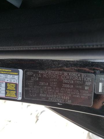 Photo 10 from auction – 2015 KIA FORTE EX with VIN KNAFX4A83F5374449