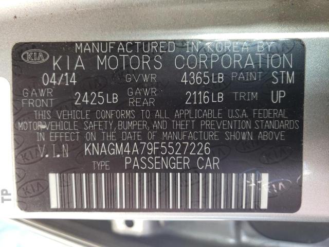 Photo 10 from auction – 2015 KIA OPTIMA LX with VIN KNAGM4A79F5527226