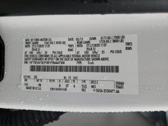 Photo 10 from auction – 2015 FORD F150 SUPER with VIN 1FTEW1EF5FFB44799