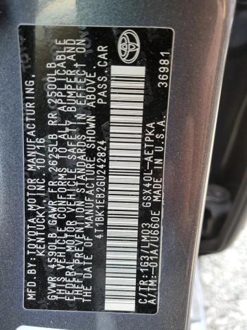 Photo 10 from auction – 2016 TOYOTA AVALON XLE with VIN 4T1BK1EB2GU242824