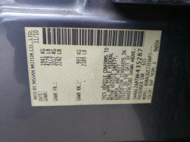 Photo 10 from auction – 2011 NISSAN ALTIMA BAS with VIN 1N4AL2AP7BN435287