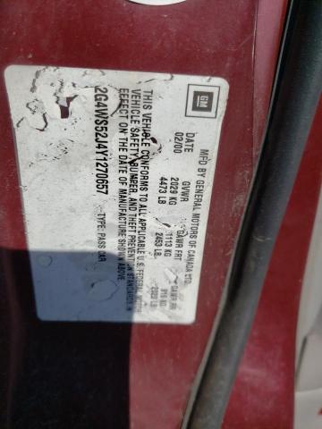 Photo 10 from auction – 2000 BUICK CENTURY CU with VIN 2G4WS52J4Y1270657