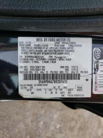 Photo 10 from auction – 2011 FORD FUSION SE with VIN 3FAHP0HA7BR207635