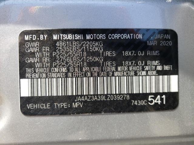 Photo 10 from auction – 2020 MITSUBISHI OUTLANDER with VIN JA4AZ3A39LZ039278