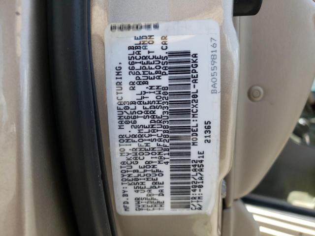 Photo 10 from auction – 2003 TOYOTA AVALON XL with VIN 4T1BF28B83U333208