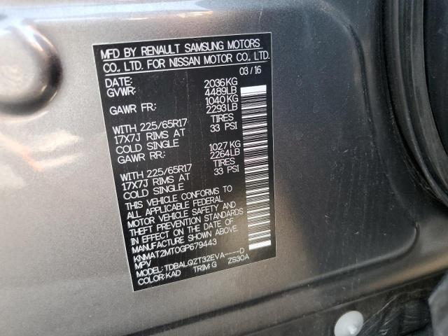 Photo 10 from auction – 2016 NISSAN ROGUE S with VIN KNMAT2MT0GP679443