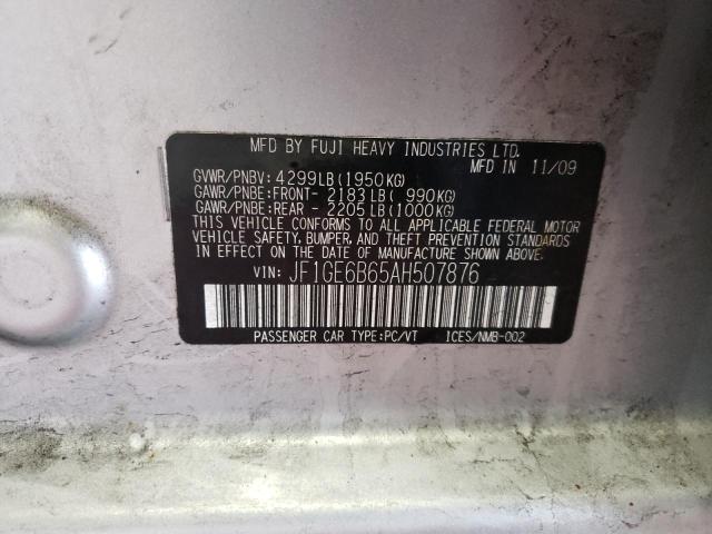 Photo 10 from auction – 2010 SUBARU IMPREZA 2. with VIN JF1GE6B65AH507876