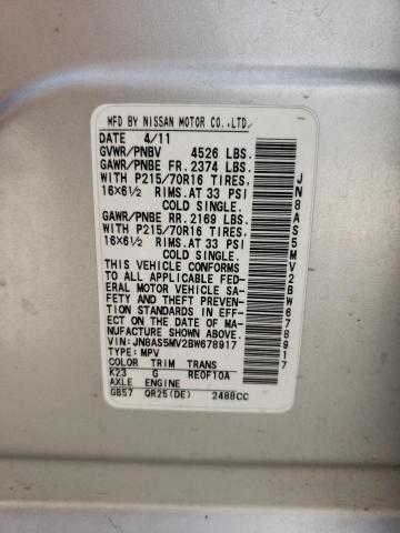 Photo 10 from auction – 2011 NISSAN ROGUE S with VIN JN8AS5MV2BW678917