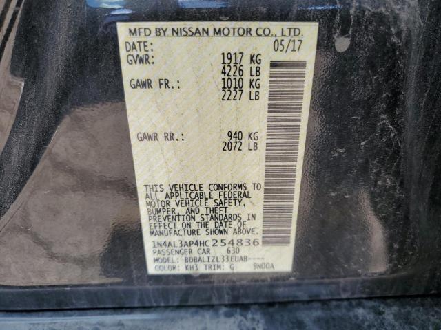 Photo 10 from auction – 2017 NISSAN ALTIMA 2.5 with VIN 1N4AL3AP4HC254836