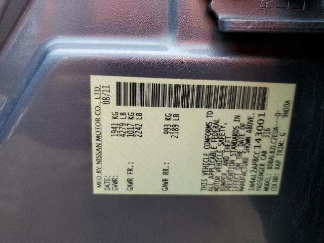Photo 10 from auction – 2012 NISSAN ALTIMA BAS with VIN 1N4AL2AP8CC143001