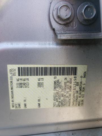Photo 10 from auction – 2012 NISSAN MAXIMA S with VIN 1N4AA5AP4CC852158