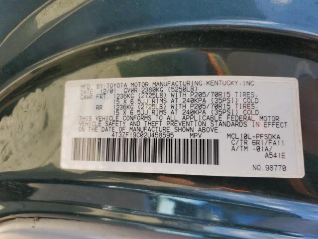 Photo 10 from auction – 2002 TOYOTA SIENNA CE with VIN 4T3ZF19C02U458595