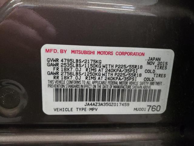 Photo 10 from auction – 2016 MITSUBISHI OUTLANDER with VIN JA4AZ3A35GZ017459