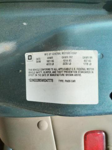 Photo 10 from auction – 1998 OLDSMOBILE CUTLASS GL with VIN 1G3NG52M5W6347778