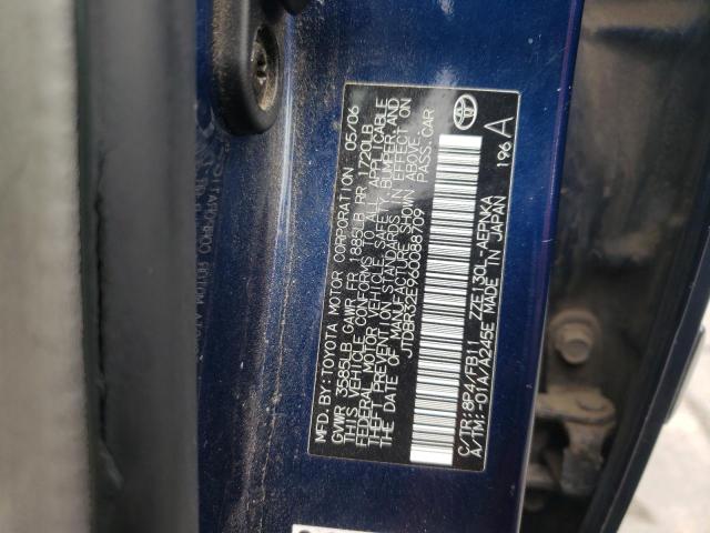 Photo 10 from auction – 2006 TOYOTA COROLLA CE with VIN JTDBR32E960088709