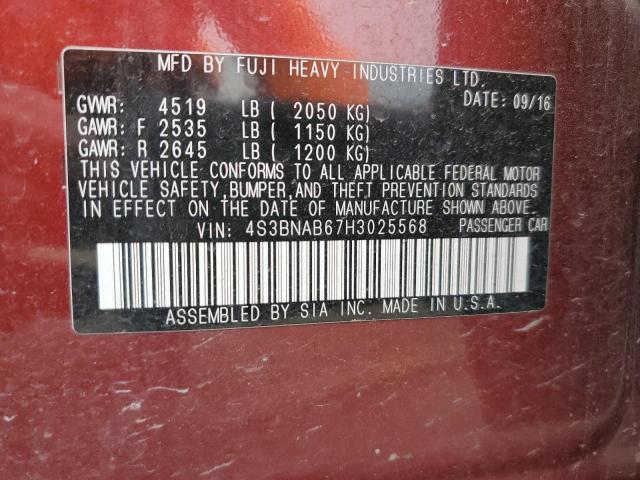 Photo 10 from auction – 2017 SUBARU LEGACY 2.5 with VIN 4S3BNAB67H3025568