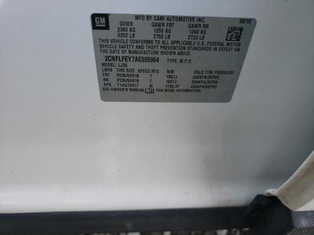 Photo 10 from auction – 2010 CHEVROLET EQUINOX LT with VIN 2CNFLFEY7A6395964