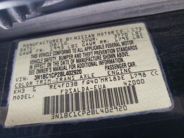Photo 10 from auction – 2011 NISSAN VERSA S with VIN 3N1BC1CP2BL402920