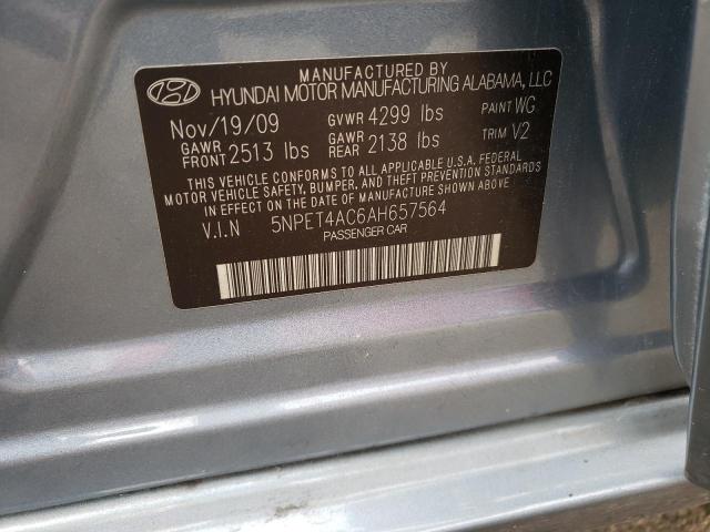 Photo 10 from auction – 2010 HYUNDAI SONATA GLS with VIN 5NPET4AC6AH657564