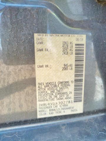 Photo 10 from auction – 2020 NISSAN ALTIMA SR with VIN 1N4BL4CV1LN302781