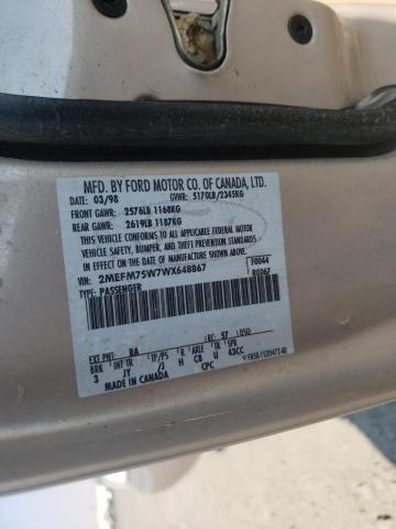 Photo 10 from auction – 1998 MERCURY GRAND MARQ with VIN 2MEFM75W7WX648867